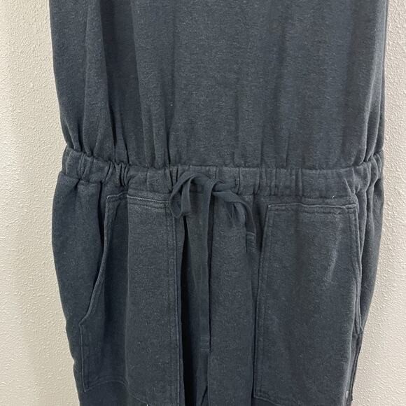 Prana Cozy Up Hemp Blend Sleeveless Jogger Jumpsuit M Medium Charcoal Gray Black - Picture 3 of 6